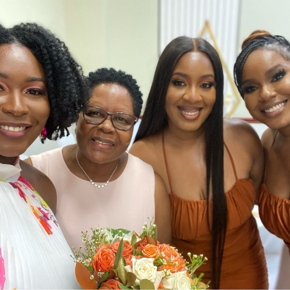 Elegant Rust Halter Maxi Dress - Picture 5 of 5